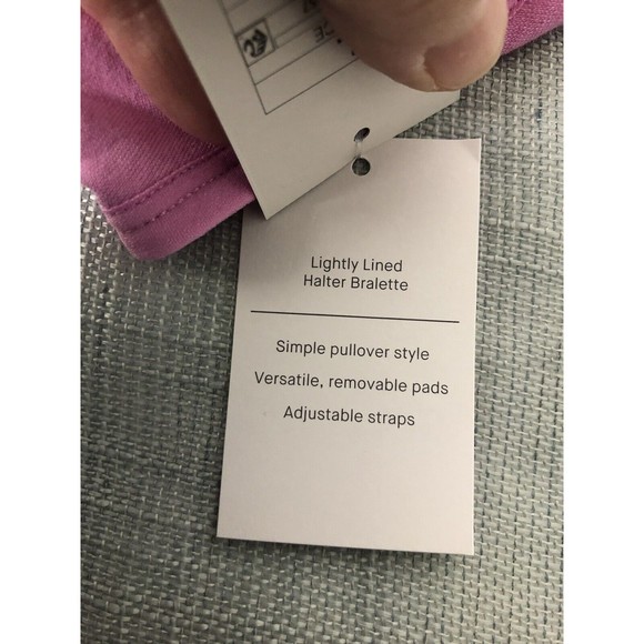 Auden Women's Sz Large Pink Halter Lightly Padded Halter Sports Bralette - Picture 11 of 12